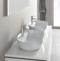 Duravit Luv Umvadlo na dosku, 60x40 cm, s 1 otvorom, DuraCeram, s WonderGliss, alpsk biela