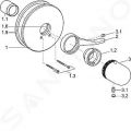 Hansa Mix Termostatick sprchov batria pod omietku, chrm