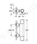 Grohe Precision Trend Termostatick sprchov batria, matn ierna