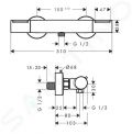 Hansgrohe Ecostat Element Termostatick sprchov batria, chrm