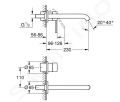 Grohe Essence Umvadlov batria L pod omietku, 2-otvorov intalcia, kefovan Warm Sunset