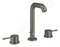 Grohe Essence Umvadlov batria s vpusou, 3-otvorov intalcia, kefovan Hard Graphite