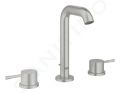 Grohe Essence Umvadlov batria s vpusou, 3-otvorov intalcia, supersteel