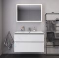 Duravit ME by Starck Umvadlo nbytkov, 103x49 cm, s prepadom, s otvorom na batriu, WonderGliss, biela