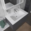 Duravit ME by Starck Umvadlo nbytkov, 83x49 cm, s prepadom, s otvorom na batriu, biela