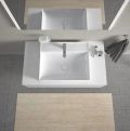 Duravit DuraSquare Umvadlov misa, 60x47 cm, bez prepadu, s otvorom na batriu, DuraCeram, WonderGliss, biela