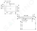 Hansgrohe Xelu Q Umvadlo 80x48 cm, bez prepadu, s otvorom na batriu, SmartClean, biela