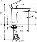 Hansgrohe Talis E Umvadlov batria s vpustom Push-Open, chrm