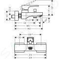 Hansgrohe Metropol Pkov vaov batria, chrm