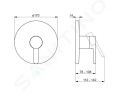 Hansa Designo Sprchov batria pod omietku, chrm