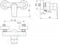 Ideal Standard Tesi Sprchov batria, chrm