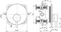 Ideal Standard CeraLine Sprchov batria pod omietku s 1 vstupom, ierna