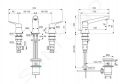 Ideal Standard La Dolce Vita Umvadlov batria s vpusou, 3-otvorov intalcia, chrm