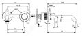 Ideal Standard Ceraline Nuovo Umvadlov batria pod omietku, 2-otvorov intalcia, chrm