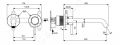 Ideal Standard Ceraline Nuovo Umvadlov batria pod omietku, 2-otvorov intalcia, chrm