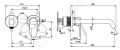 Ideal Standard Cerafine Nuovo Umvadlov batria pod omietku, 2-otvorov intalcia, chrm