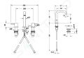 Duravit Circle Umvadlov batria s vpusou Push-Open, 3-otvorov intalcia, chrm