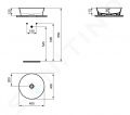 Ideal Standard Ipalyss Umvadlov misa, priemer 40 cm, bez prepadu, Kashmir