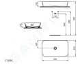 Ideal Standard Ipalyss Umvadlo na dosku, 650x400 mm, bez prepadu, biela