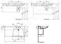 Ideal Standard La Dolce Vita Umvadlo, 106x54 cm, prav, s prepadom, 3 otvory na batriu, biela