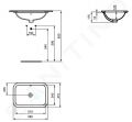 Ideal Standard Connect Umvadlo pod dosku, 58x41 cm, s prepadom, Ideal Plus, biela