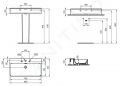 Ideal Standard Conca Ceram Umvadlo na dosku, 80x45 cm, s prepadom, 3 otvory na batriu, biela