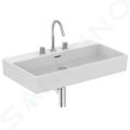 Ideal Standard Extra Umvadlo, 80x45 cm, s prepadom, 3 otvory na batriu, biela