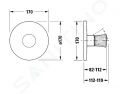 Duravit White Tulip Sprchov batria pod omietku, chrm